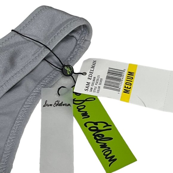 SAM EDELMAN Cheeky Silver Hipster Bikini Bottom Size M NWT - Picture 10 of 13